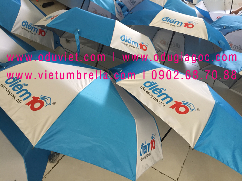 xưởng sản xuất ô dù cầm tay in logo quảng cáo